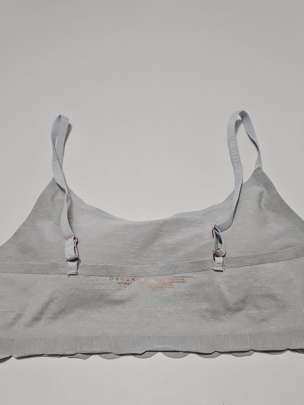 Danskin Intimates Heather Gray Seamless Bralette Top Size L W/removable Pads - Picture 5 of 7